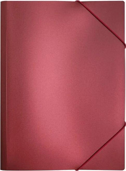 KALAM.KZ - Папка с резинкой А4, 0,50мм, темно-бордовый, пластик Bindermax