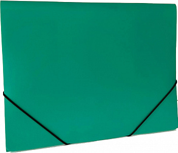 KALAM.KZ - Папка с резинкой А4, 0,50мм, зеленая, пластик Bindermax