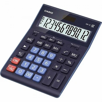 KALAM.KZ - Калькулятор 12 разрядов, 34,5 x 210 x 155мм, синий CASIO GR-12-BU-W-EP